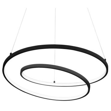 Ideal Lux - Suspension filaire OZ LED/55W/230V d. 80 cm noir