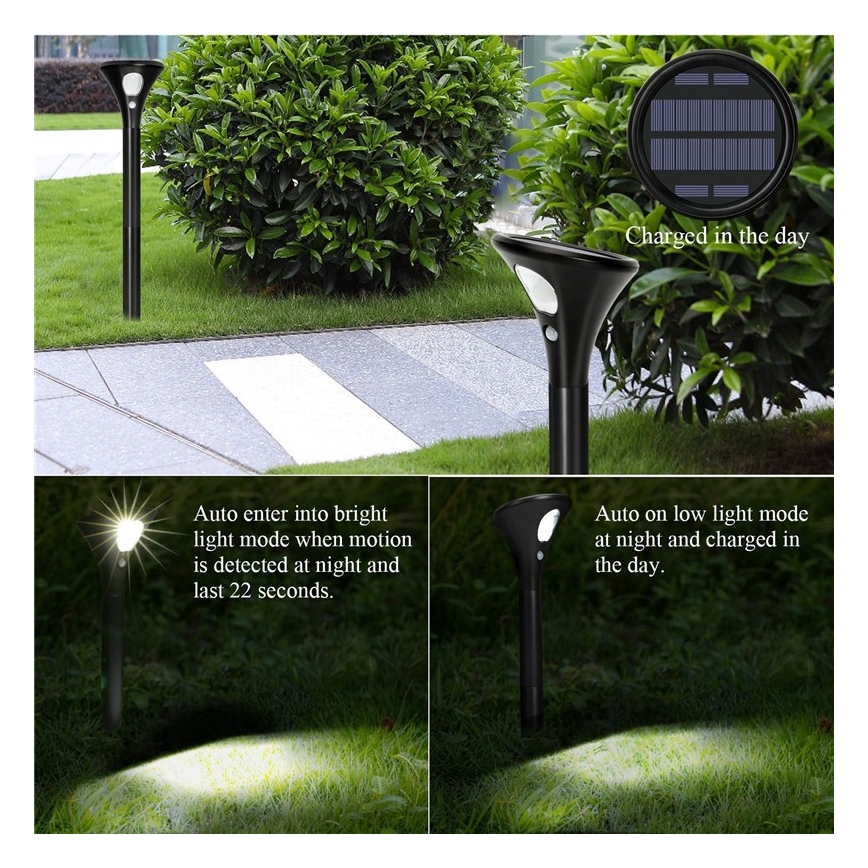 LED Solar lamp met sensor LED/1W/3,7V 6000K IP65