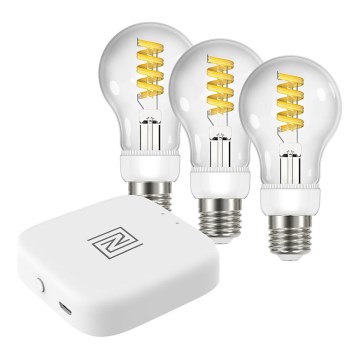 Immax NEO 07117F-2- LOT 3x Ampoules LED à intensité variable E27/5W/230V + BRIDGE PRO NEO