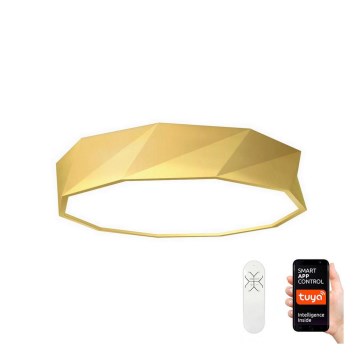 Immax NEO 07132-G60- Dimbare LED SMART Plafond Lamp DIAMANTE LED/43W/230V goud 60 cm + afstandsbediening Tuya ZigBee