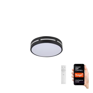 Immax NEO 07152-B30 - Dimbare LED Plafond Lamp NEO LITE PERFECTO LED/24W/230V Wi-Fi Tuya zwart + afstandsbediening