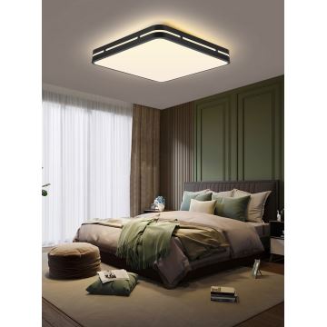 Immax NEO 07154-B30 - Dimbare LED Plafond Lamp NEO LITE PERFECTO LED/24W/230V Wi-Fi Tuya zwart + afstandsbediening