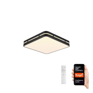 Immax NEO 07154-B30 - Dimbare LED Plafond Lamp NEO LITE PERFECTO LED/24W/230V Wi-Fi Tuya zwart + afstandsbediening