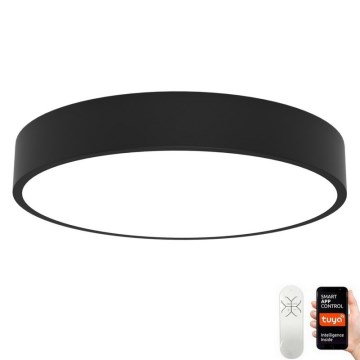 Immax NEO 07203L-Plafonnier LED à intensité variable RONDATE 65W/230V 3000-6000K Tuya noir + télécommande