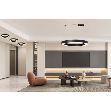 Immax NEO 07211L - Dimbare LED hanglamp aan een koord PASTEL LED/68W/230V 2700-6500K Tuya zwart + afstandsbediening