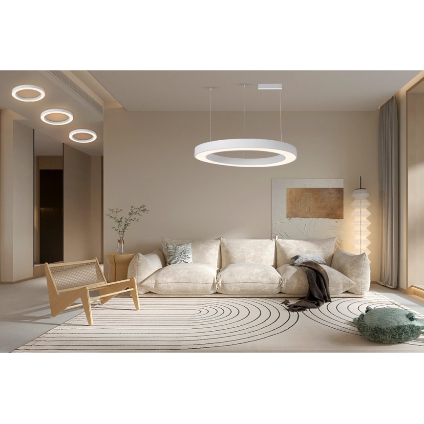 Immax NEO 07214L - Dimbare LED hanglamp aan een koord PASTEL LED/68W/230V 2700-6500K wit 95 cm Tuya + afstandsbediening