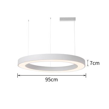 Immax NEO 07214L - Dimbare LED hanglamp aan een koord PASTEL LED/68W/230V 2700-6500K wit 95 cm Tuya + afstandsbediening