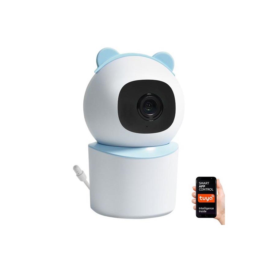 Immax NEO 07788L - Slimme camera met sensor 355° 50° P/T 4MP Wi-Fi Tuya blauw