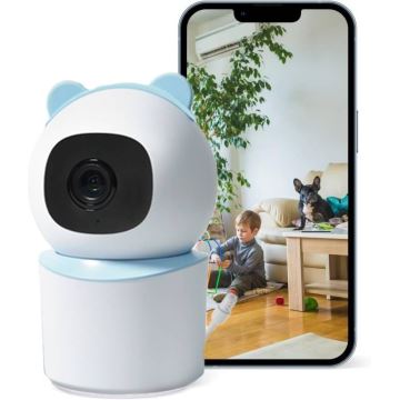 Immax NEO 07788L - Slimme camera met sensor 355° 50° P/T 4MP Wi-Fi Tuya blauw