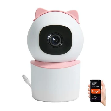 Immax NEO 07789L - Slimme camera met sensor 355° 50° P/T 4MP Wi-Fi Tuya roze