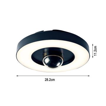 Immax NEO 07792L - Caméra extérieure connectée avec luminaire RING 22W/230V IP44 Wi-Fi Tuya