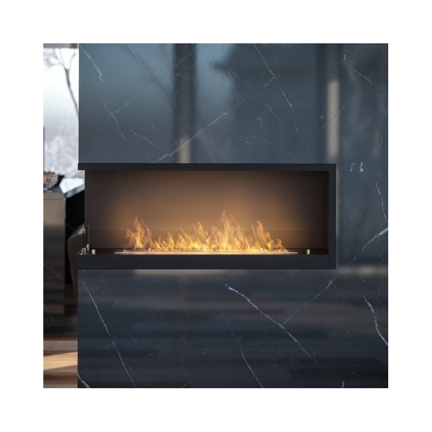 InFire - Hoekhaard BIO 110x45 cm 3kW zwart