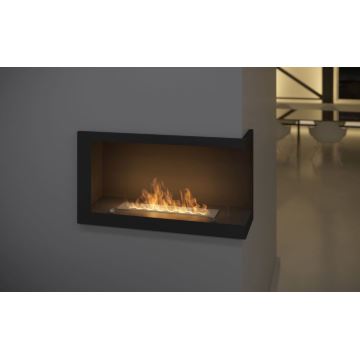 InFire - Hoekhaard BIO 84x54 cm 3kW zwart