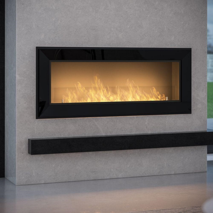 InFire - Inbouw BIO-open haard 49x120 cm 3kW zwart