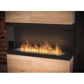 InFire - Inbouwhaard BIO 100x50 cm 3kW zwart