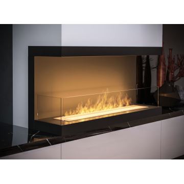 InFire - Inbouwhaard BIO 100x50 cm 3kW zwart