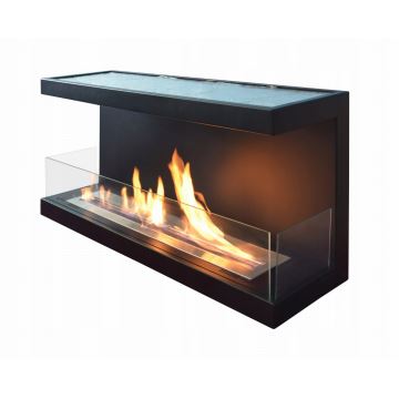 InFire - Inbouwhaard BIO 100x50 cm 3kW zwart