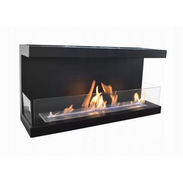 InFire - Inbouwhaard BIO 100x50 cm 3kW zwart