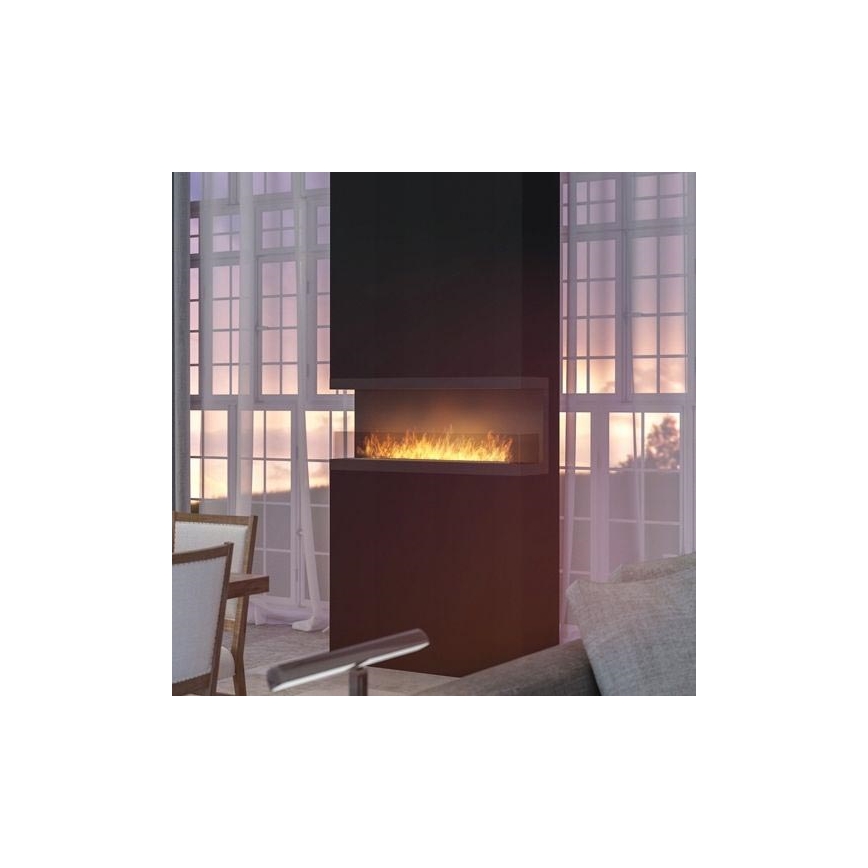 InFire - Inbouwhaard BIO 120x50 cm 5kW zwart