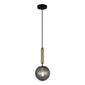 ITALUX - Hanglamp aan een koord RAVENA 1xE27/5W/230V zwart/messing