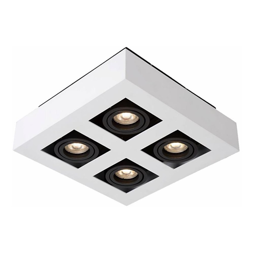 ITALUX IT8001S4-WH/BK - Plafondlamp CASEMIRO 4xGU10/50W/230V