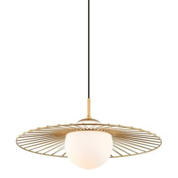 ITALUX - Hanglamp aan een koord SALLY 1xE27/40W/230V goud