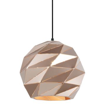 ITALUX - Suspension filaire PALERMO 1xE27/40W/230V d. 32 cm Rose doré