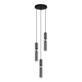 ITALUX - Suspension filaire ISIDORA 3xGU10/25W/230V anthracite/chrome