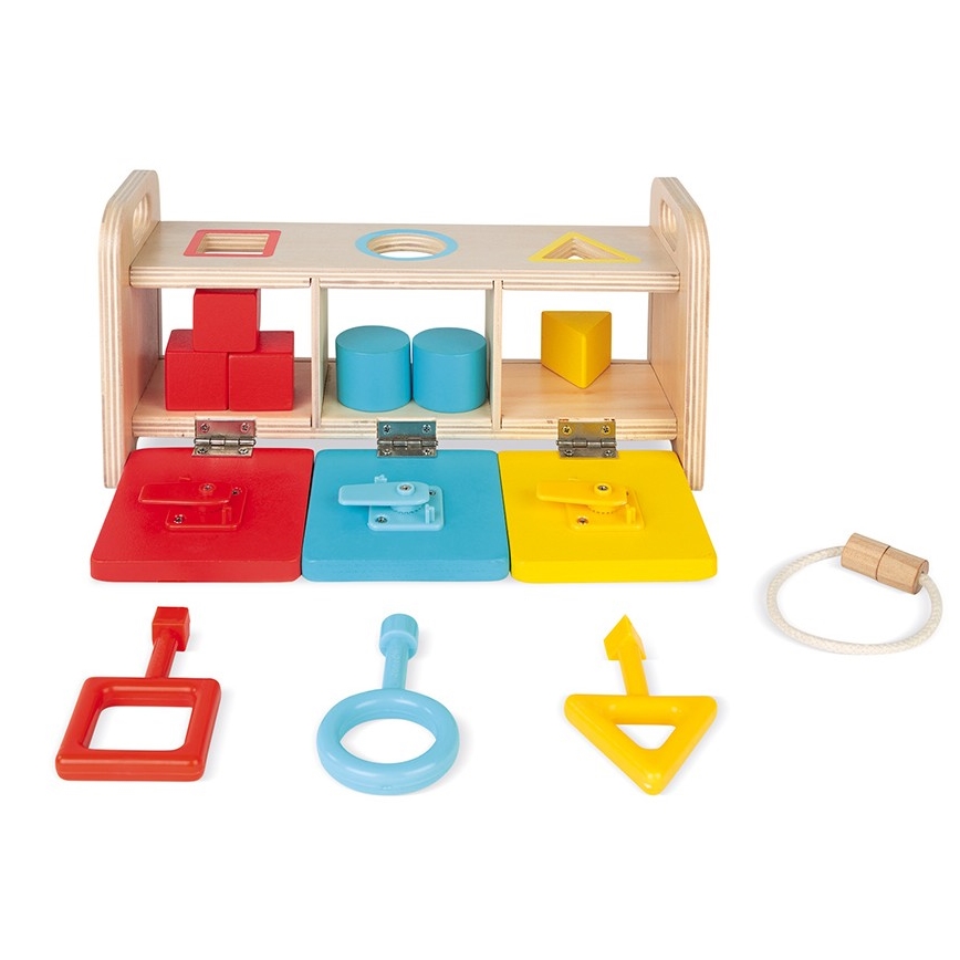 Janod - Jouet interactif en bois MONTESSORI 10 pcs