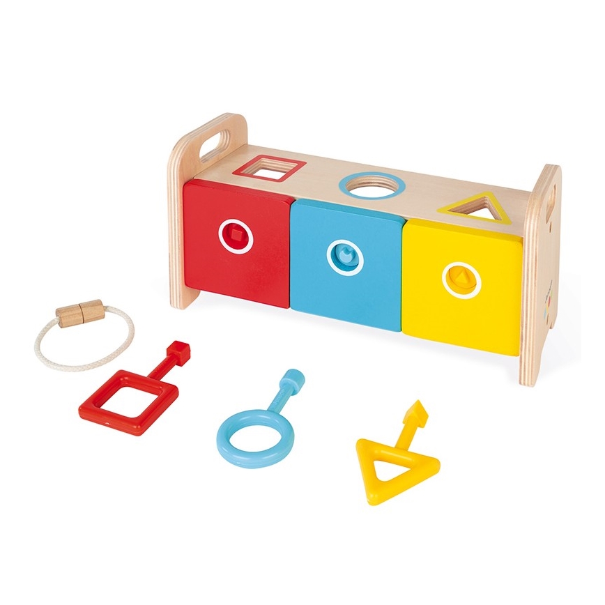 Janod - Jouet interactif en bois MONTESSORI 10 pcs