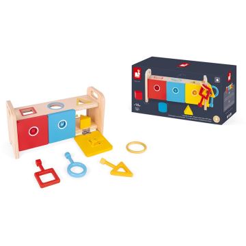 Janod - Jouet interactif en bois MONTESSORI 10 pcs