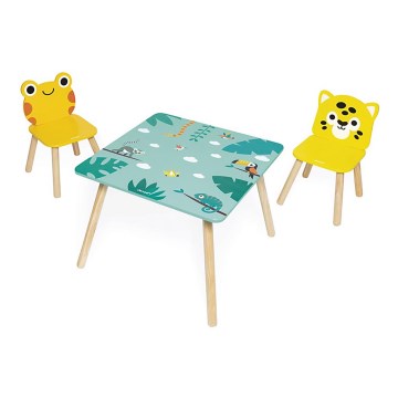 Janod - Table en bois avec chaises TROPIK