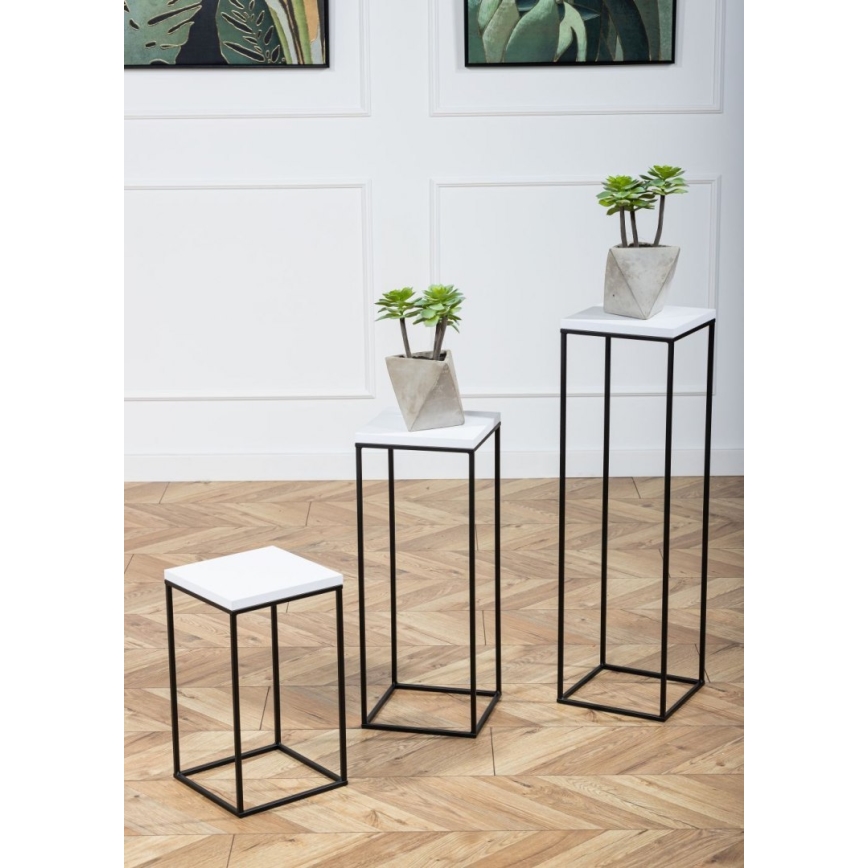 Jardinière BASICLOFT 80x24 noire/blanche