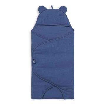 Jollein - Couverture à langer en coton BASIC STRIPE 100x105 cm Jeans Blue