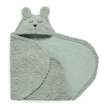 Jollein - Couverture à langer fleece Bunny 100x105 cm Ash Green