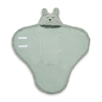 Jollein - Couverture à langer fleece Bunny 100x105 cm Ash Green