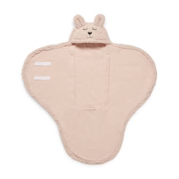 Jollein - Couverture à langer fleece Bunny 100x105 cm Pale Pink