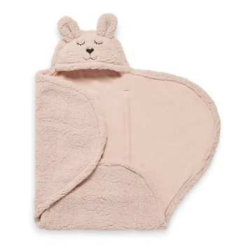 Jollein - Inbakerdeken fleece Bunny 100x105 cm Pale Pink