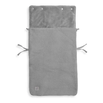 Jollein - Sac pour siège auto fleece BASIC KNIT 42x82 cm Stone Grey