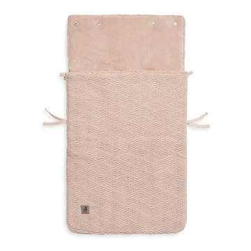 Jollein - Sac pour siège auto fleece RIVER KNIT 42x82 cm Pale Pink