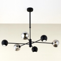 Jupiter 1974 - Hanglamp met vaste pendel MOKA 3xGU10/10W/230V + 3xG9/10W/230V zwart/chroom