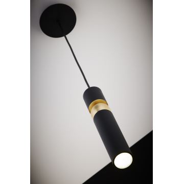 Jupiter 2003 - Hanglamp aan een koord ALAS 1xGU10/10W/230V zwart/goud