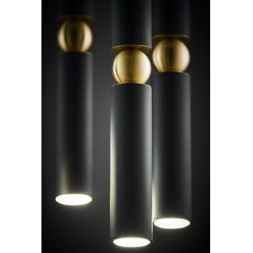 Jupiter 2014 - Hanglamp aan een koord ALAS 5xGU10/10W/230V zwart/goud