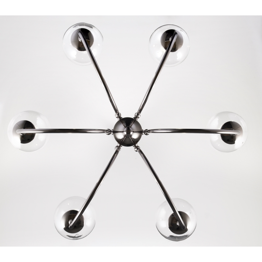 Jupiter 2022 - Suspension chaîne BRILLANTE 6xG9/10W/230V chrome brillant