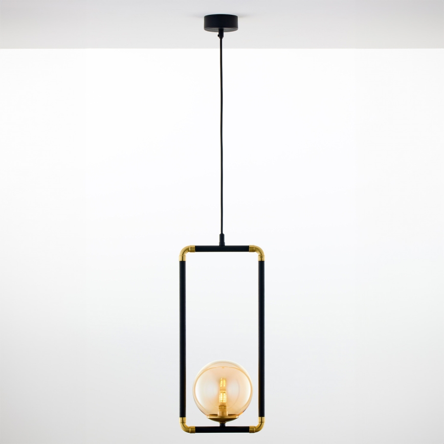 Jupiter 2024 - Hanglamp aan een koord ZAFRA 1xG9/10W/230V zwart/goud/beige