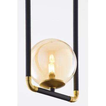 Jupiter 2024 - Hanglamp aan een koord ZAFRA 1xG9/10W/230V zwart/goud/beige