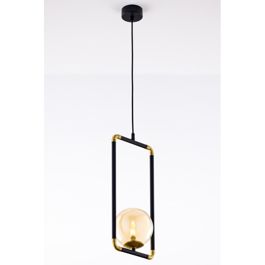 Jupiter 2024 - Hanglamp aan een koord ZAFRA 1xG9/10W/230V zwart/goud/beige