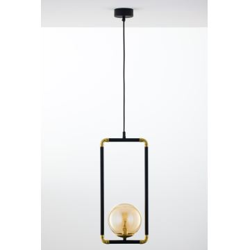 Jupiter 2024 - Hanglamp aan een koord ZAFRA 1xG9/10W/230V zwart/goud/beige