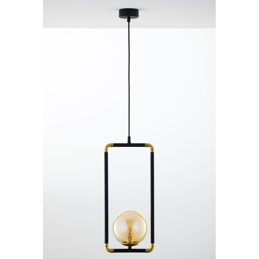 Jupiter 2024 - Hanglamp aan een koord ZAFRA 1xG9/10W/230V zwart/goud/beige