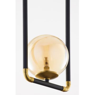 Jupiter 2024 - Hanglamp aan een koord ZAFRA 1xG9/10W/230V zwart/goud/beige